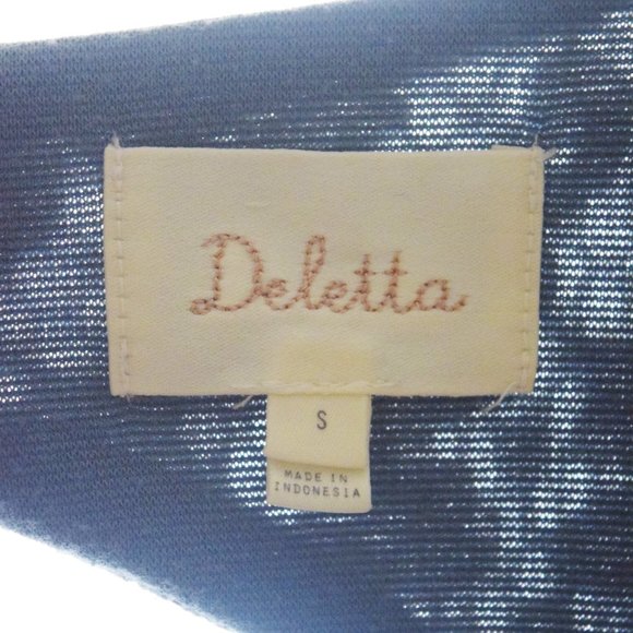 Anthropologie Deletta Silverfield Blue Sweetheart Dress w/ Cut Out Size S, Small - Picture 10 of 12